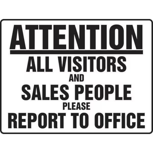 Accuform BIGSIGNS ATTENTION ALL VISITORS MADM533XP MADM533XP - main